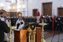 Молебен в честь 200-летия со дня образования внутренних войск МВД России в Спасо-Преображенском Кафедральном соборе