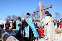 Закладка церкви в честь Владимирской иконы Божией Матери в селе Маяк. 3 января 2015 года